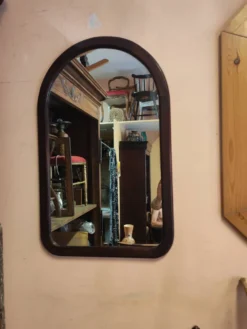 Miroir arche en bois vintage Pologne 1970
