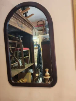 Miroir arche en bois vintage Pologne 1970