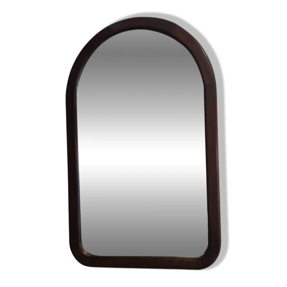 Miroir arche en bois vintage Pologne 1970