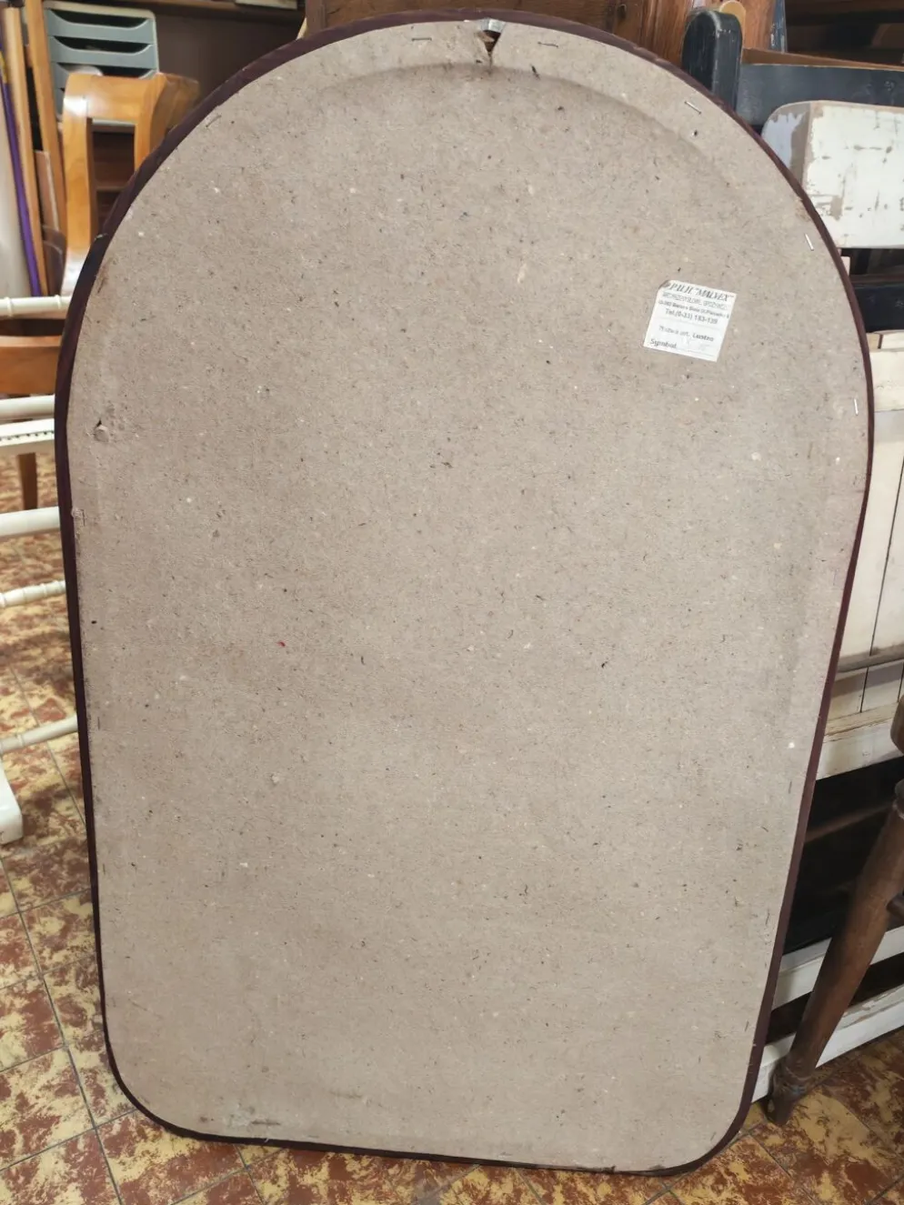 Miroir arche en bois vintage Pologne 1970