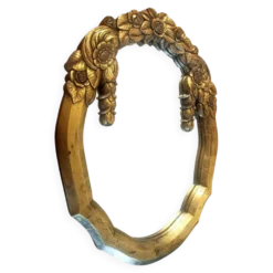 Miroir Art Déco cadre dor sculpté, France vers 1930