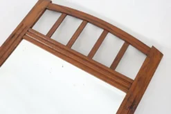Miroir Art Déco en bois avec miroir taillé en facettes, années 1930