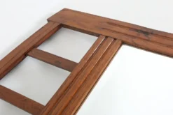 Miroir Art Déco en bois avec miroir taillé en facettes, années 1930