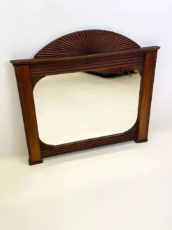 Miroir art déco en bois sculpté, 1930s