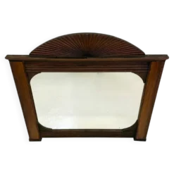 Miroir art déco en bois sculpté, 1930s
