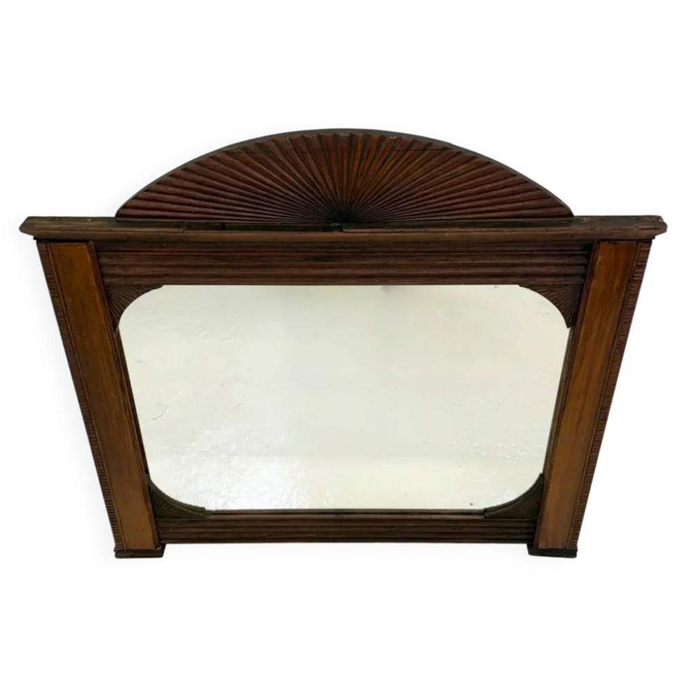 Miroir art déco en bois sculpté, 1930s