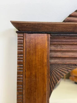 Miroir art déco en bois sculpté, 1930s