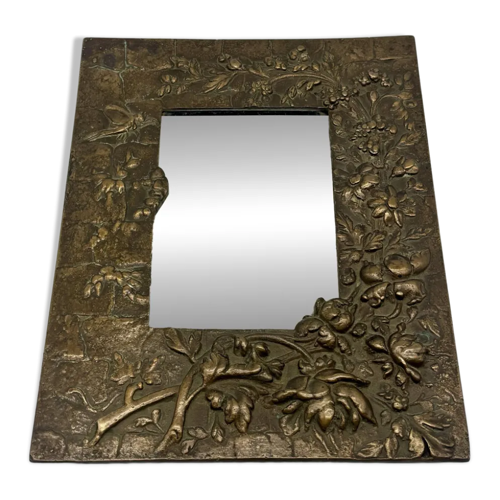 Miroir Art déco en bronze, XXème s.