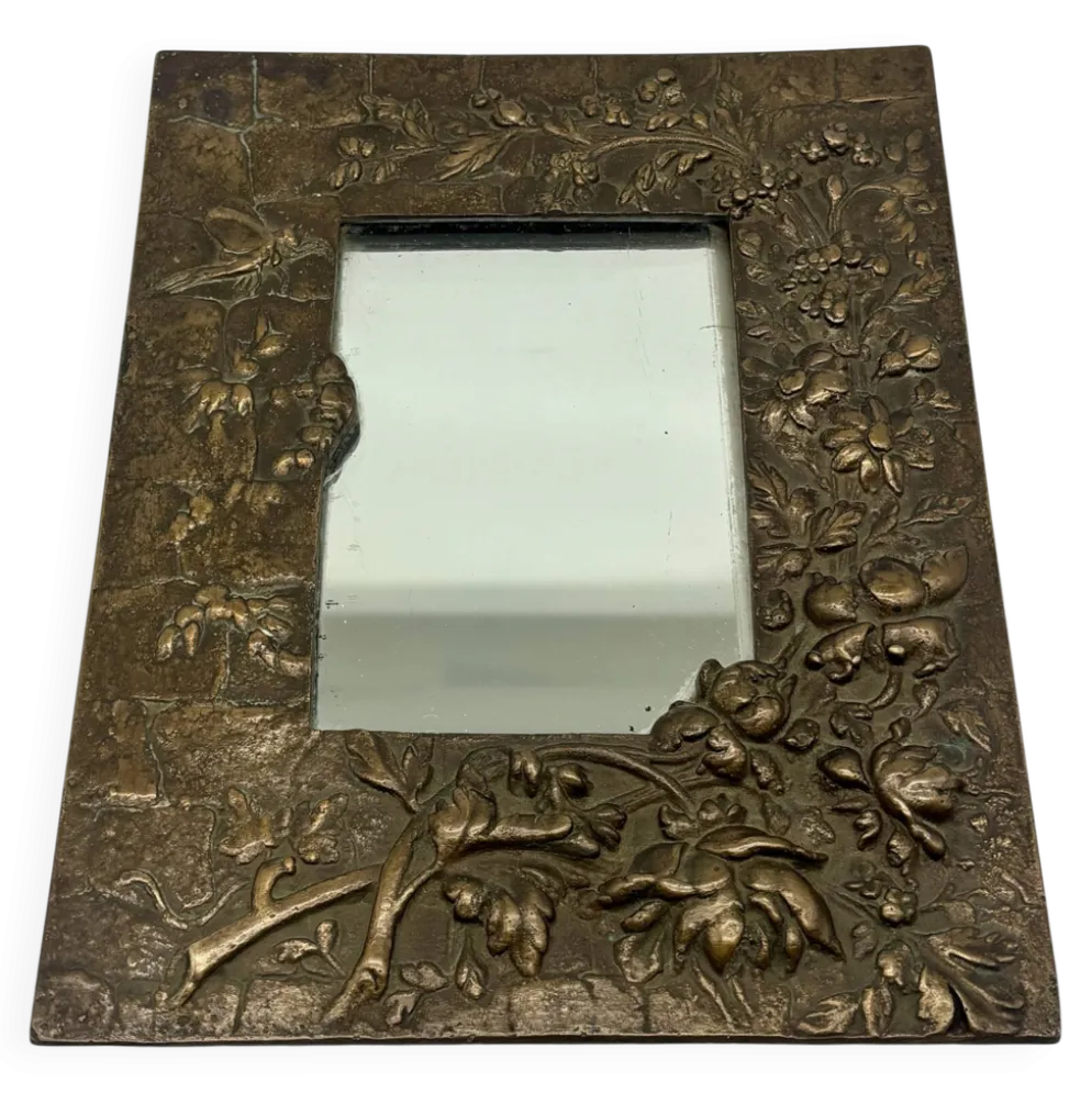 Miroir Art déco en bronze, XXème s.