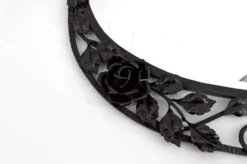 Miroir Art déco en fer forgé à décor de roses, vers 1920