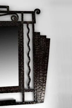 Miroir Art Déco en fer forgé – Paul Kiss, Paris, vers 1930