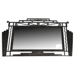 Miroir Art Déco en fer forgé – Paul Kiss, Paris, vers 1930