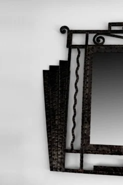 Miroir Art Déco en fer forgé – Paul Kiss, Paris, vers 1930