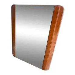 Miroir art déco moderniste en acajou