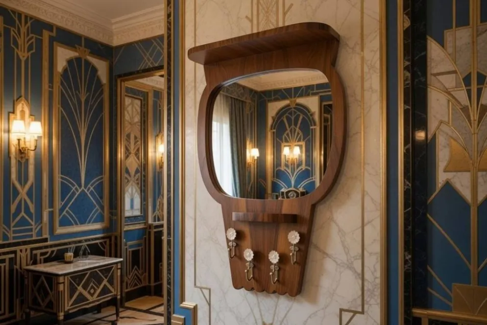 Miroir Art Déco, Pologne, années 1940