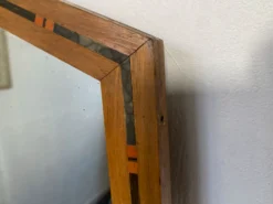 Miroir Art déco vintage bois marqueté
