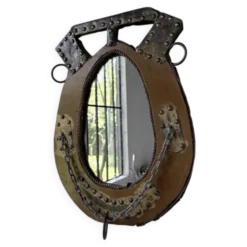 Miroir artisanal brutaliste « cheval »