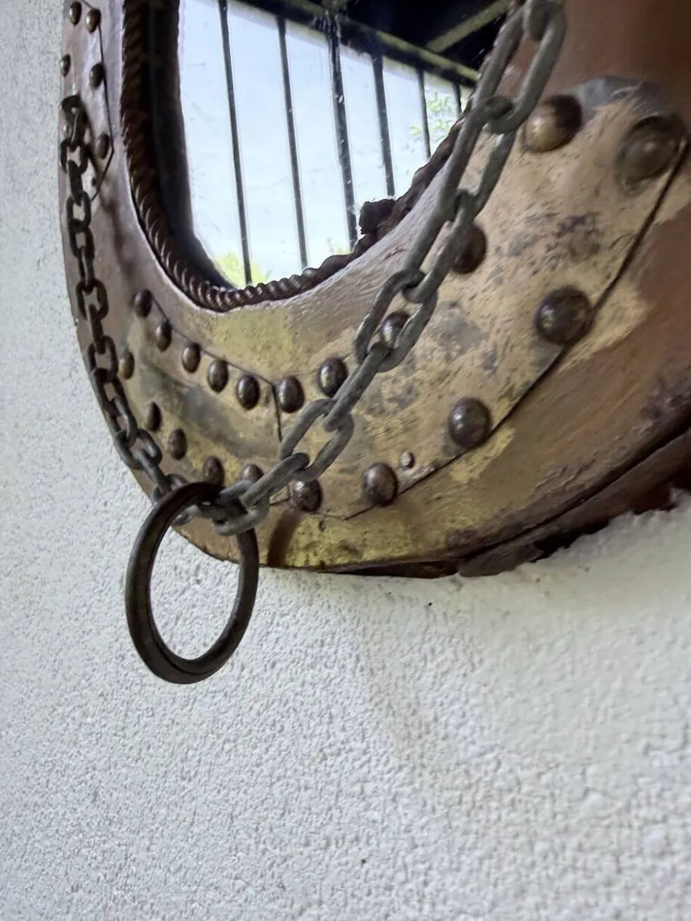 Miroir artisanal brutaliste « cheval »