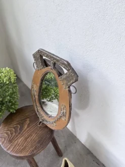 Miroir artisanal brutaliste « cheval »