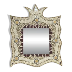 Miroir artisanal Mosaïque de verre, pierre naturelle......