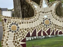 Miroir artisanal Mosaïque de verre, pierre naturelle......
