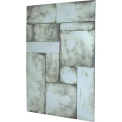 Miroir artisanal XL cadre en laiton vieilli à la main