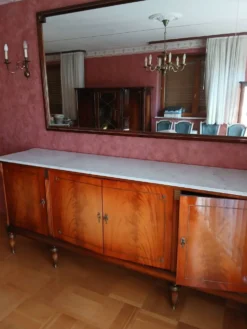 Miroir associé au meuble enfilade 4 portes en Acajou