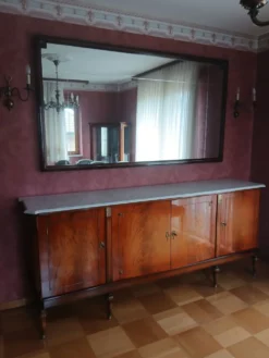 Miroir associé au meuble enfilade 4 portes en Acajou