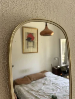 Miroir asymétrique rétroviseur vintage 1960 - 78 x 30 cm