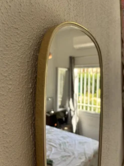 Miroir asymétrique rétroviseur vintage 1960 - 78 x 30 cm