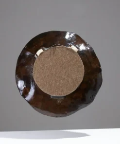 Miroir aux coquillages en grès émaillé