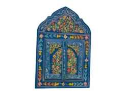Miroir avec cadre en bois peint