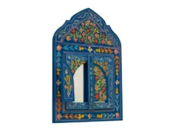 Miroir avec cadre en bois peint