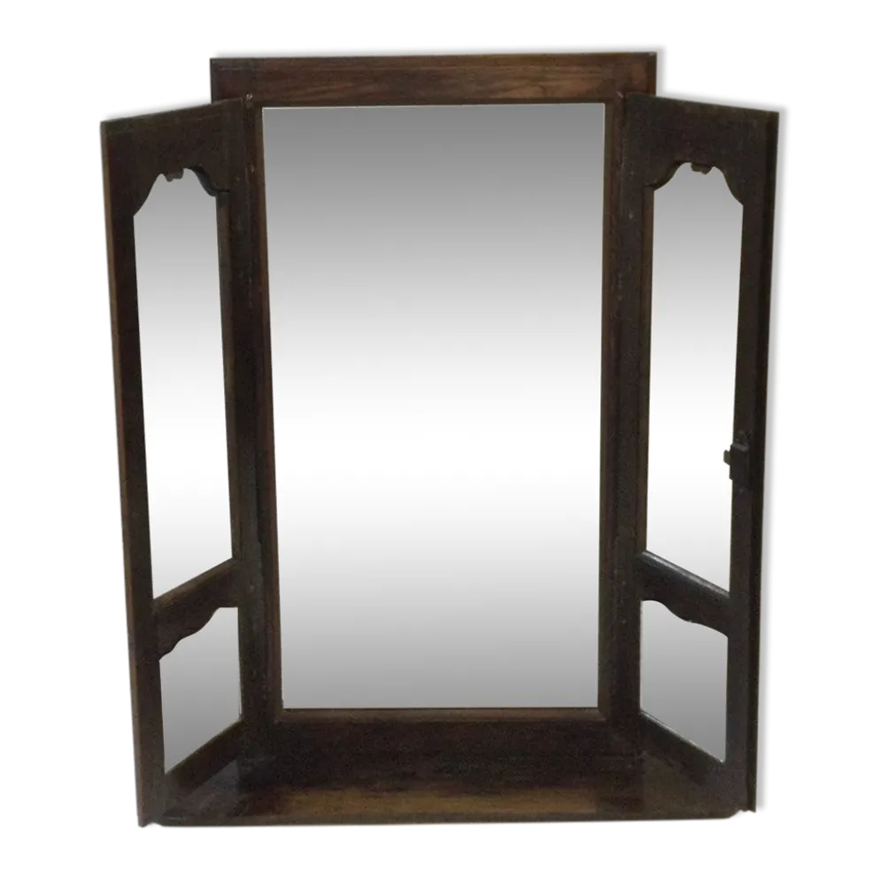 Miroir avec ses portes fleuries 90x111cm