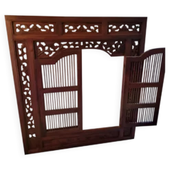 Miroir balinais à volets indonésie 120x130cm