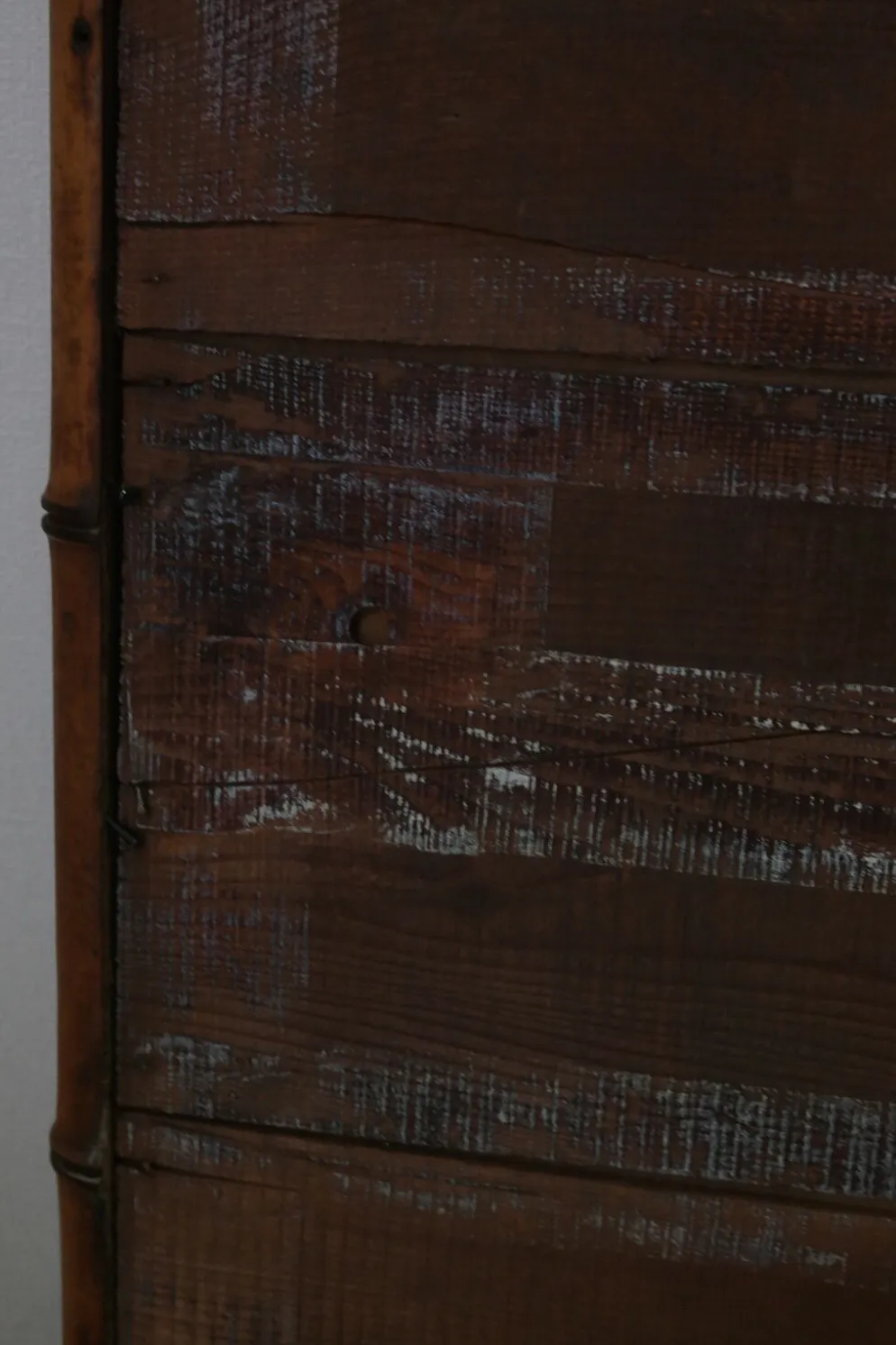 Miroir bambou clair vintage 107 x 79 cm