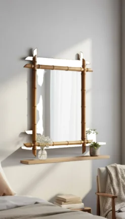 Miroir bambou 52*65 cm