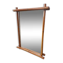 Miroir bambou vintage