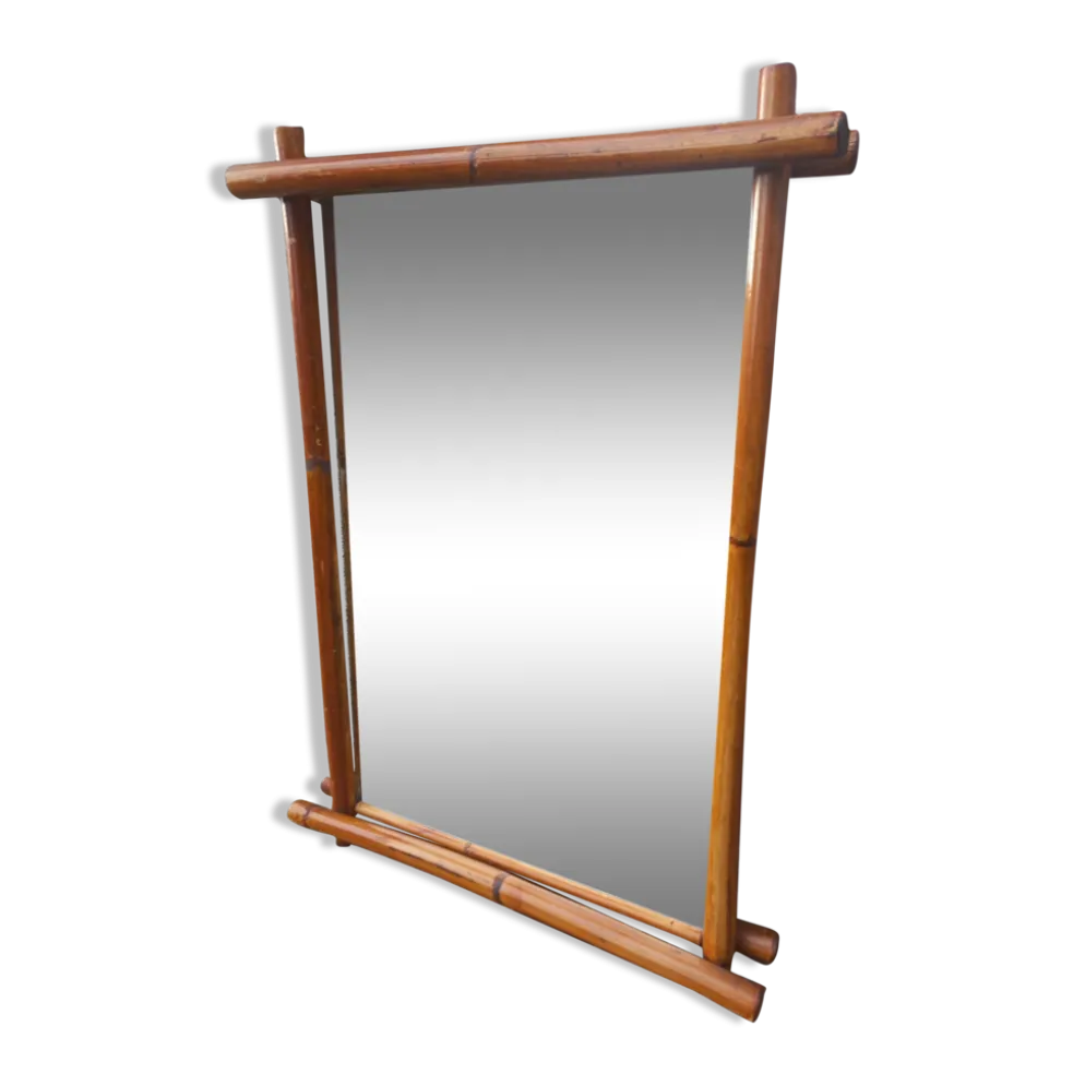Miroir bambou vintage