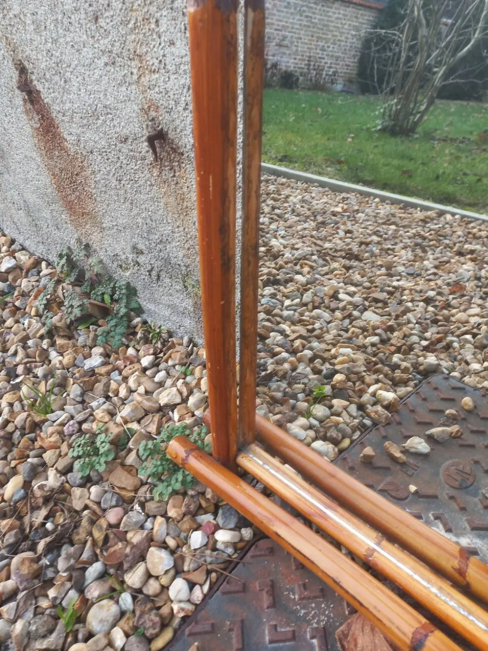 Miroir bambou vintage