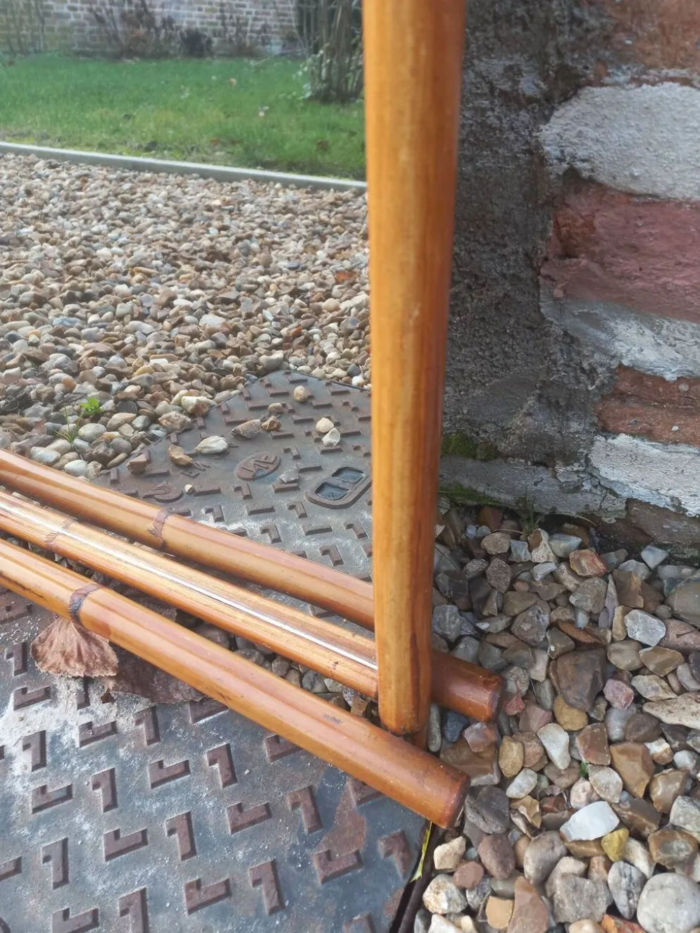 Miroir bambou vintage