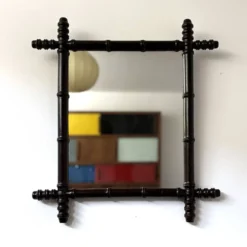 Miroir bambou vintage années 60