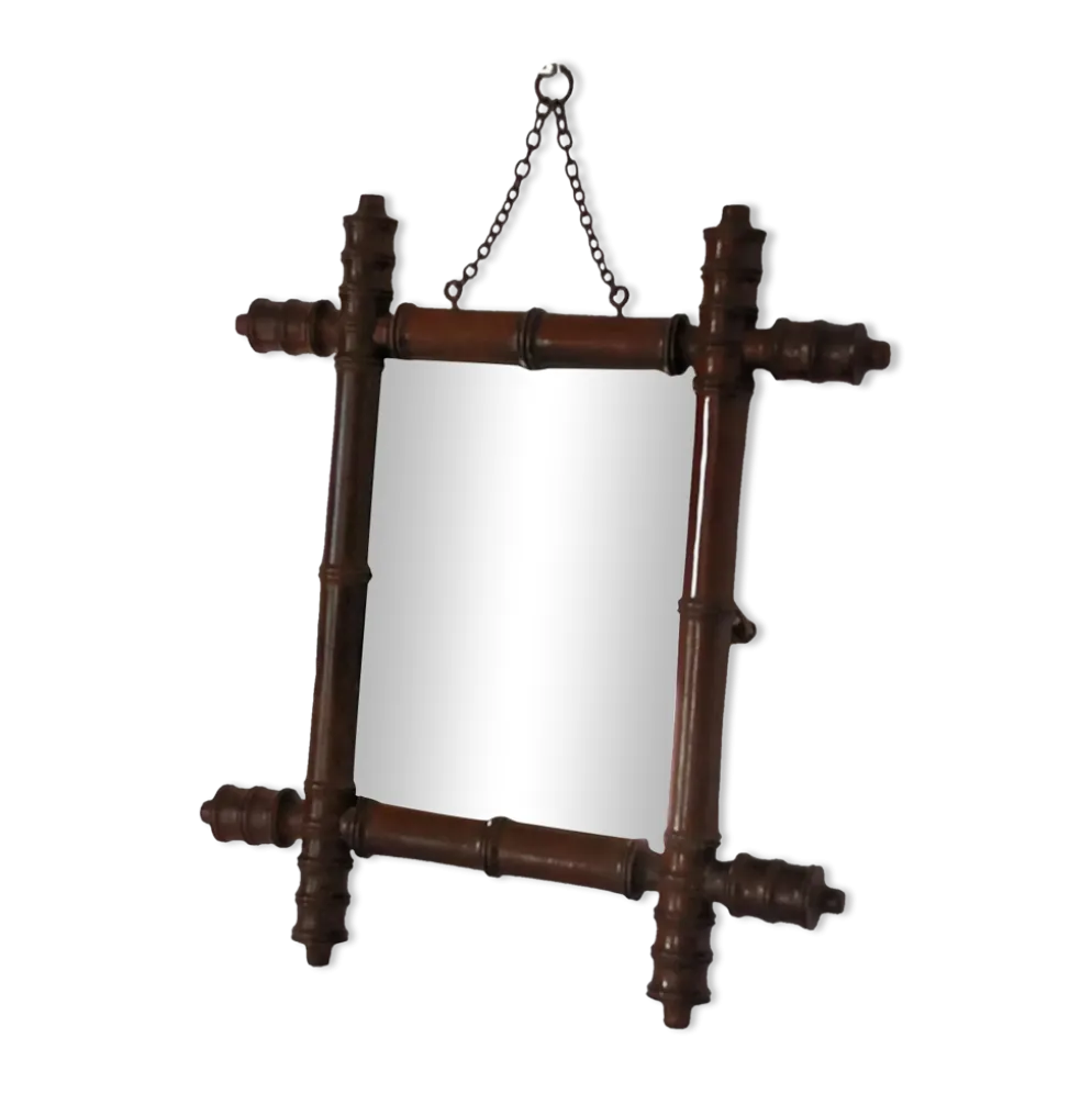 Miroir barbier bambou années 20/30