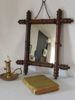Miroir barbier bambou années 20/30
