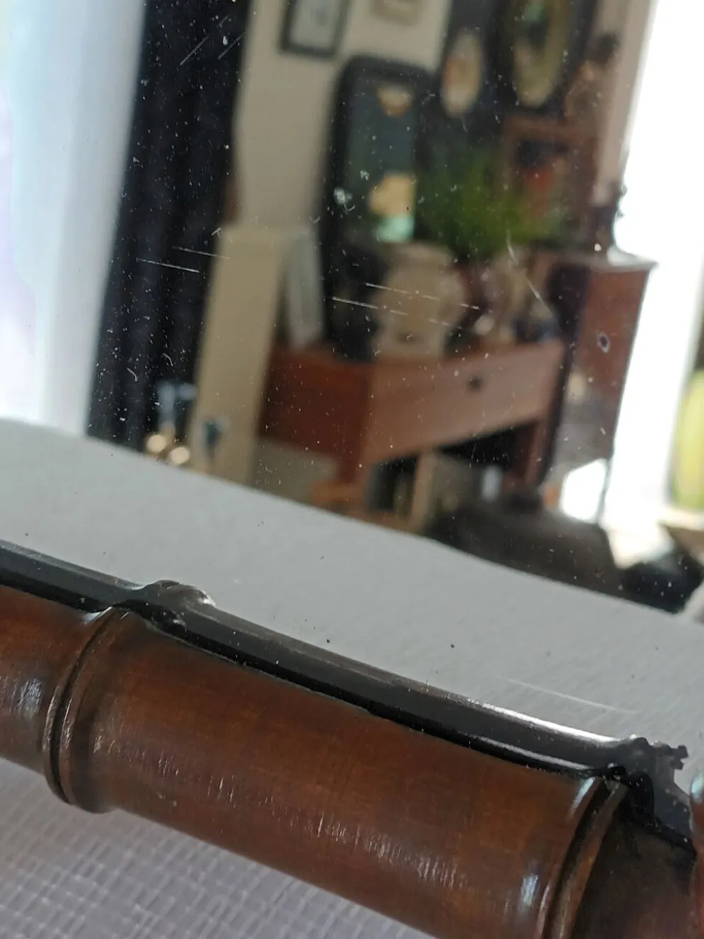 Miroir barbier bambou années 20/30