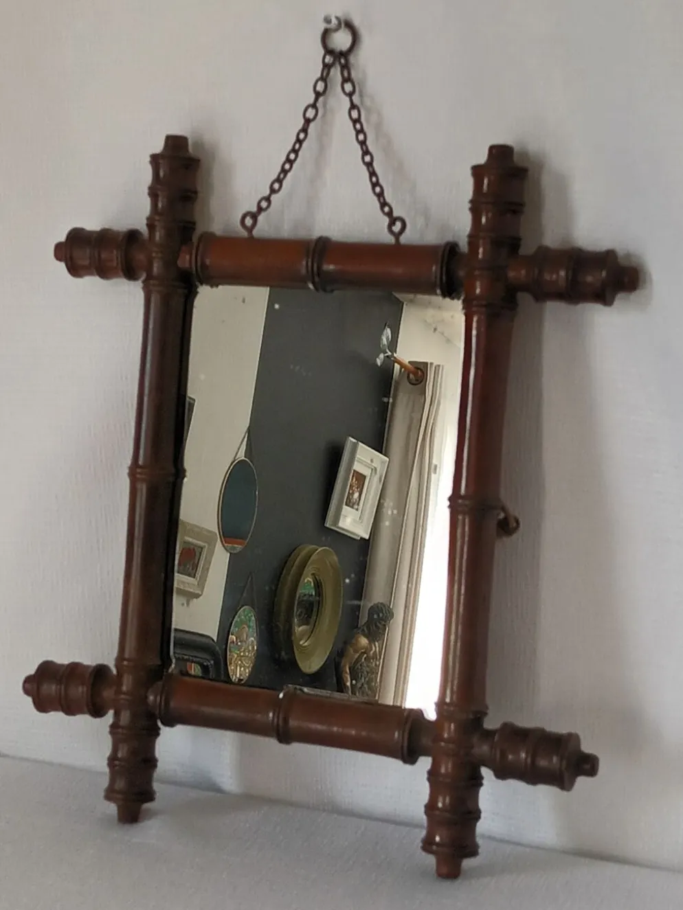 Miroir barbier bambou années 20/30
