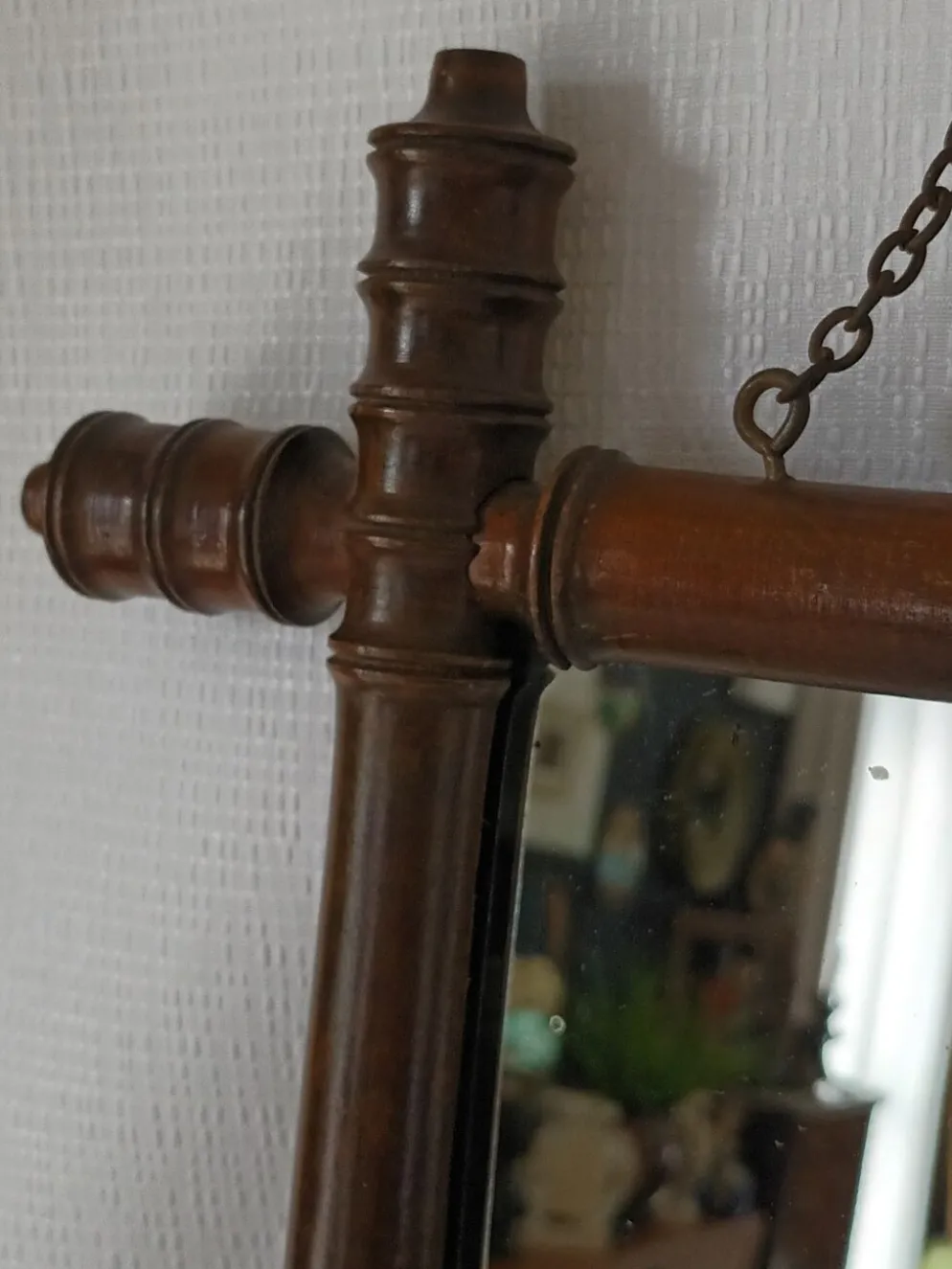 Miroir barbier bambou années 20/30