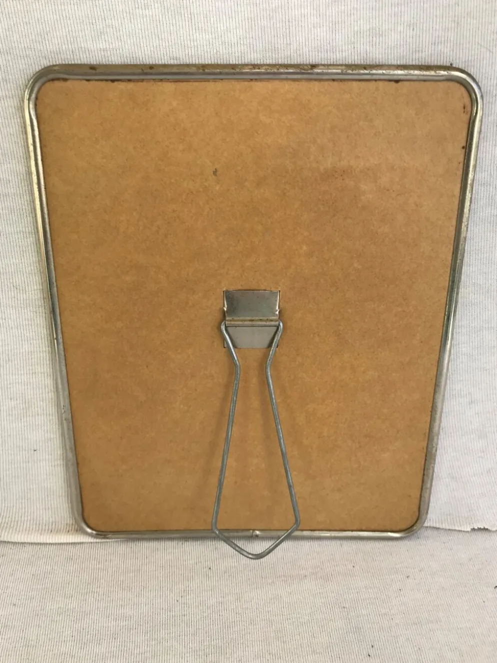 Miroir barbier contour aluminium + trépied décoration vintage