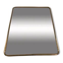 Miroir barbier contour aluminium + trépied décoration vintage