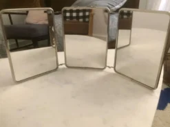 Miroir barbier triptyque